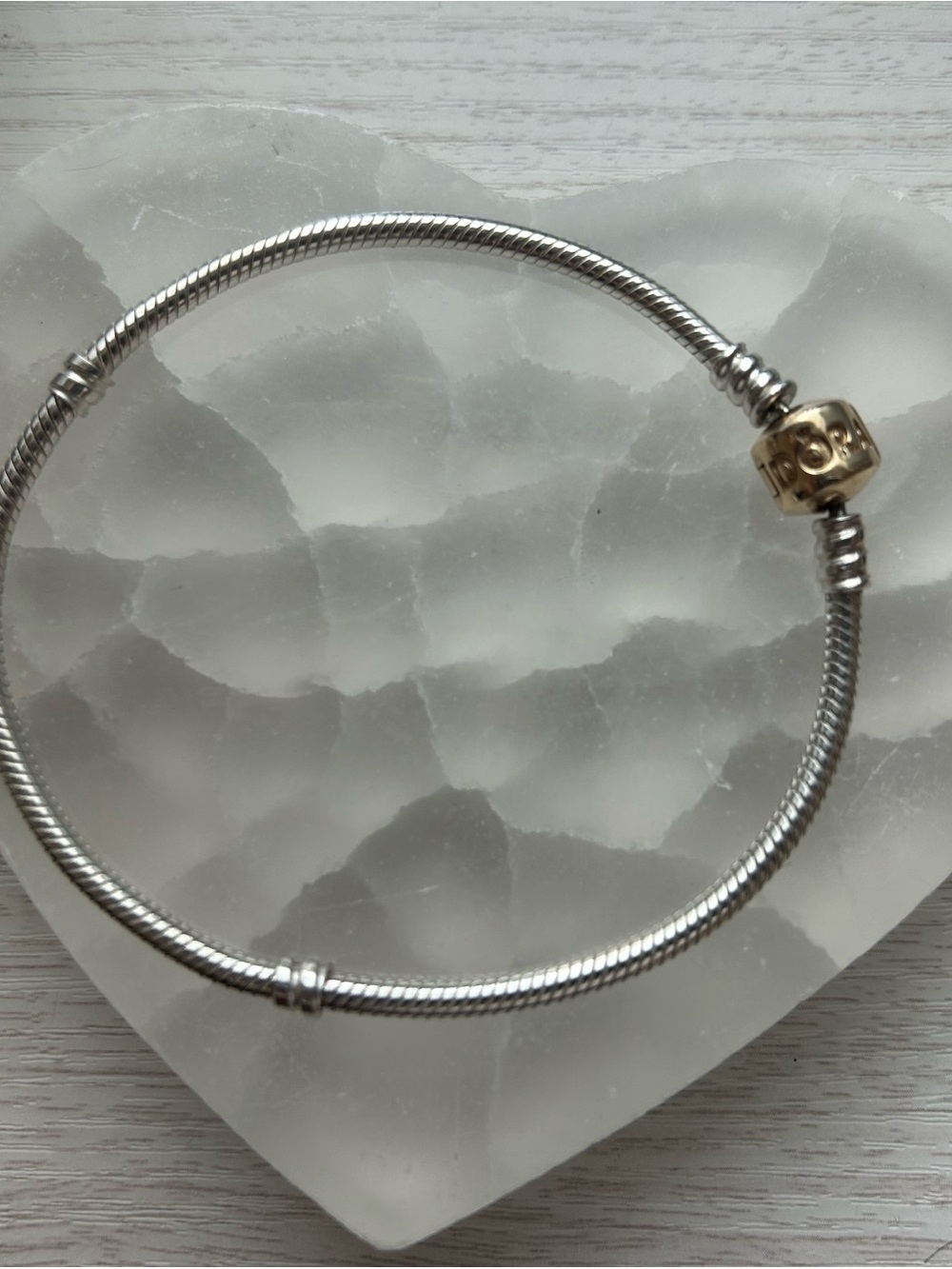 Pandora 14k gold and sterling silver bracelet